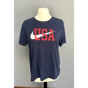 Nike Dri-Fit Women's USA Red White Blue T-Shirt - L